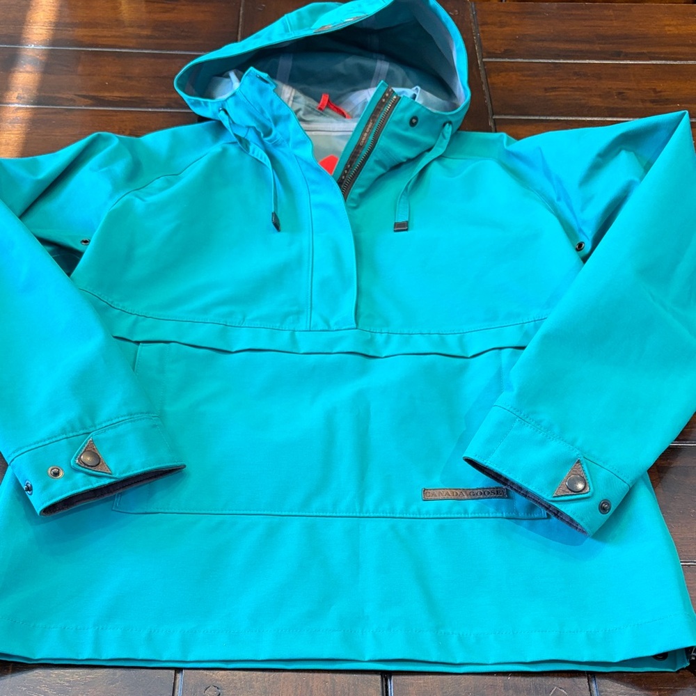Canada Goose Teal Anorak Hooded Rain Pullover